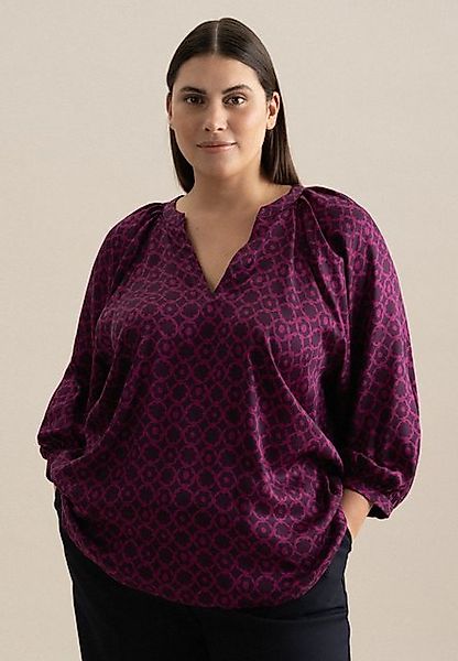 seidensticker Shirtbluse Schwarze Rose 3/4-Arm Rundhals Druck günstig online kaufen