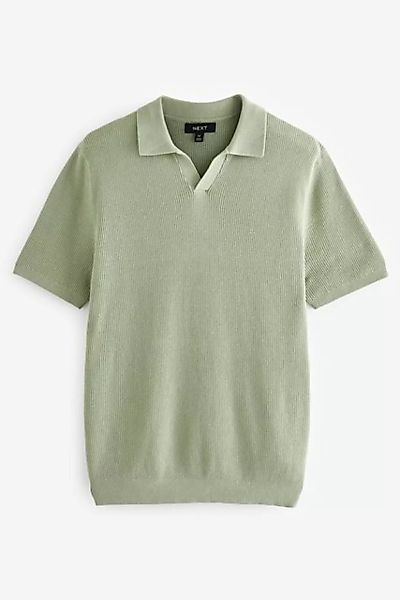 Next Poloshirt Strukturiertes Kurzarm-Hemd mit Strickkragen (1-tlg) günstig online kaufen