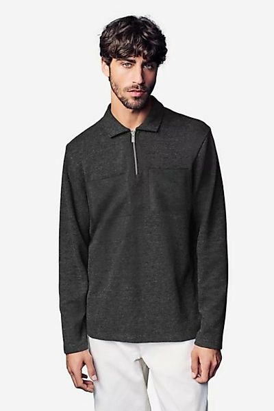 Next Polokragenpullover Langarm-Poloshirt mit RV-Kragen und Doppeltasche (1 günstig online kaufen