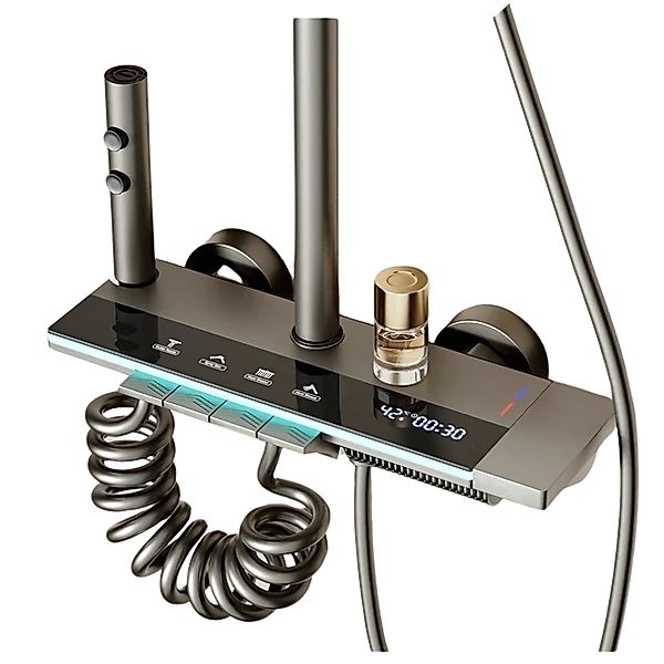 HS.SUPPLY Duscharmatur Duschsystem Regendusche mit Thermostat, günstig online kaufen