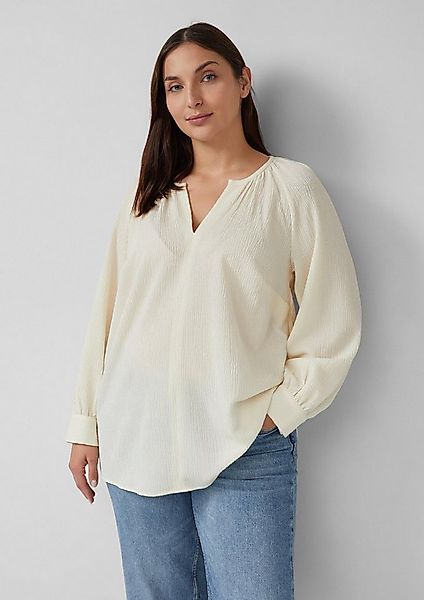 s.Oliver Langarmbluse Bluse Elastische strukturierte Bluse mit weitem Arm günstig online kaufen