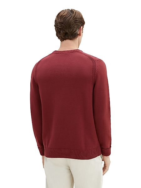 Tom Tailor Herren Rundhals Pullover CREWNECK KNIT - Regular Fit günstig online kaufen