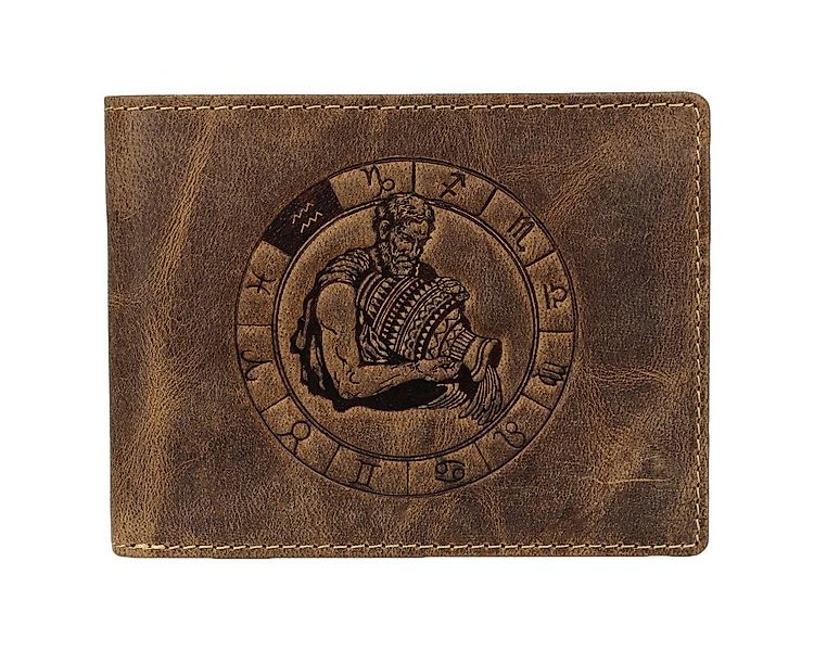 Greenburry Geldbörse Vintage Herren Leder Geldbörse Sternzeichen 1705-Wasse günstig online kaufen