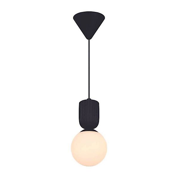 Hängeleuchte Sadie, schwarz, Ø 15 cm, Glas/Keramik günstig online kaufen