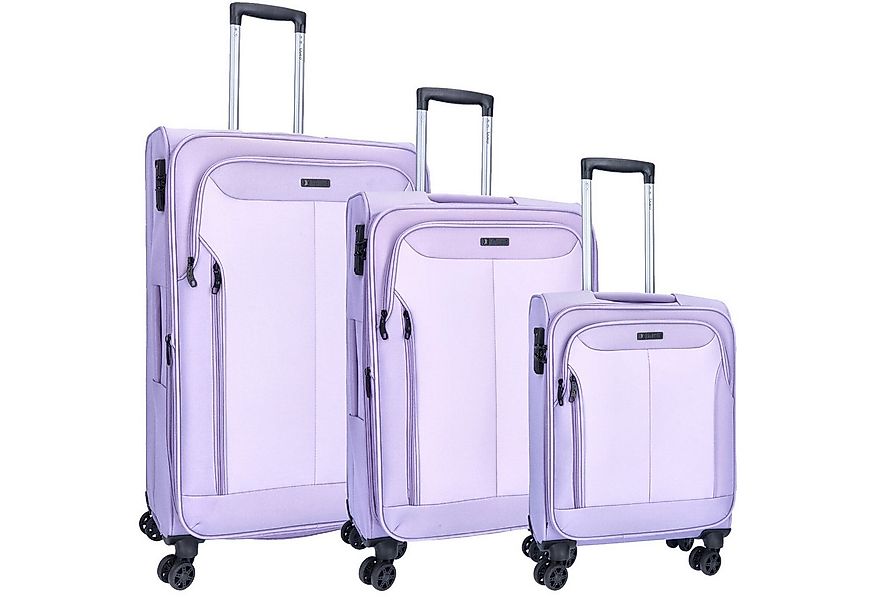 TheTrueC Koffer TheTrueC 3er Kofferset S/M/L Kopenhagen Flieder, 4 Rollen R günstig online kaufen