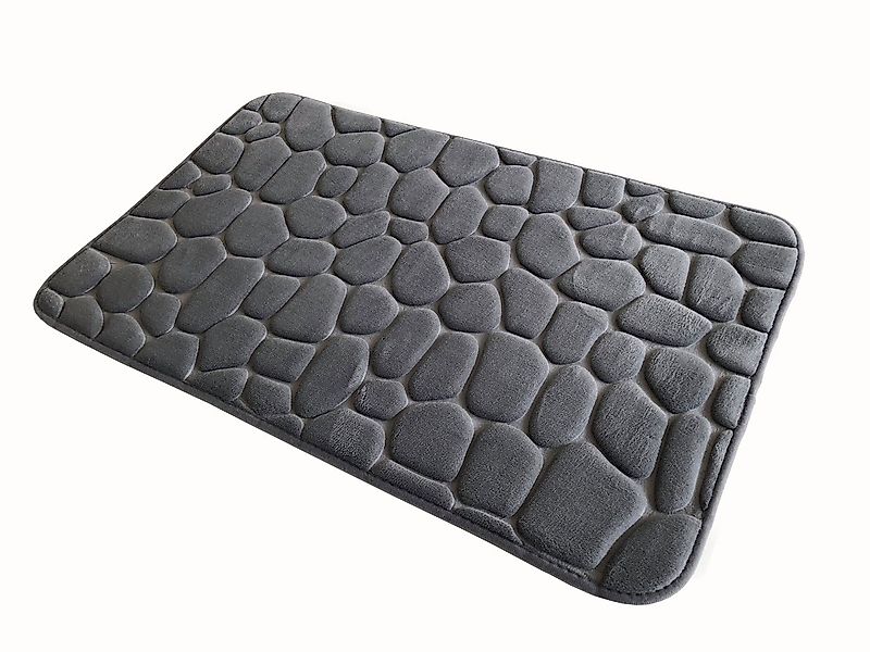 ADOB Badematte Premium Badezimmerteppich, Stein Optik, rutschfest, 50x80 cm günstig online kaufen
