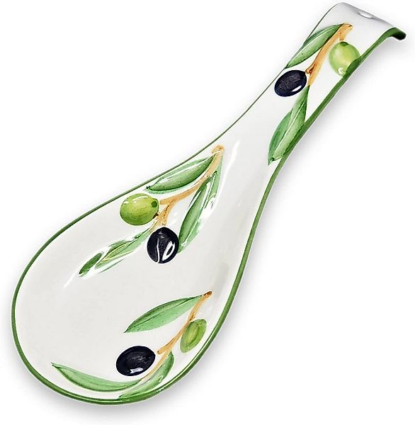 Lashuma Kochlöffelhalter Olive, (1-tlg., 28 cm), Keramik Löffelablage mit O günstig online kaufen