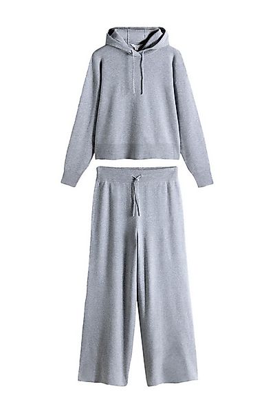 The Set Sweatanzug The Set Strick-Hoodie und Hose mit weitem Bein (2-tlg) günstig online kaufen