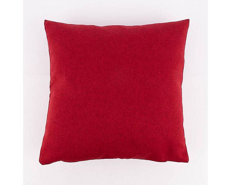 SCHÖNER LEBEN. Dekokissen Kissenhülle NORWEGEN rot meliert 50x50cm günstig online kaufen