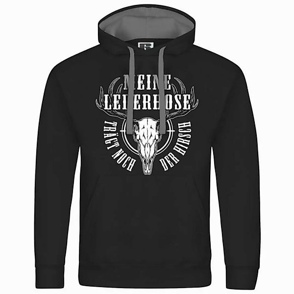 deinshirt Kapuzenpullover Herren Kapuzenpullover Meine Lederhose trägt noch günstig online kaufen