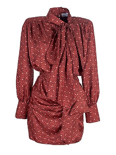 RUA & RUA Cocktailkleid Mini Seidenkleid in Rot mit Drapierung Schleifenkra günstig online kaufen