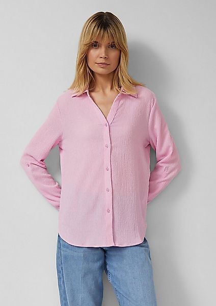 s.Oliver Langarmbluse Bluse Strukturierte Hemdbluse mit Turn-up günstig online kaufen