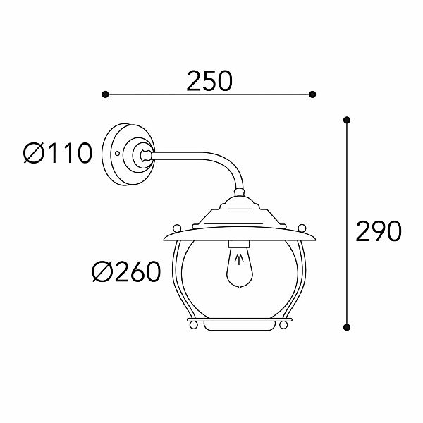 Außenwandlampe Betulle 2060 messing antik günstig online kaufen