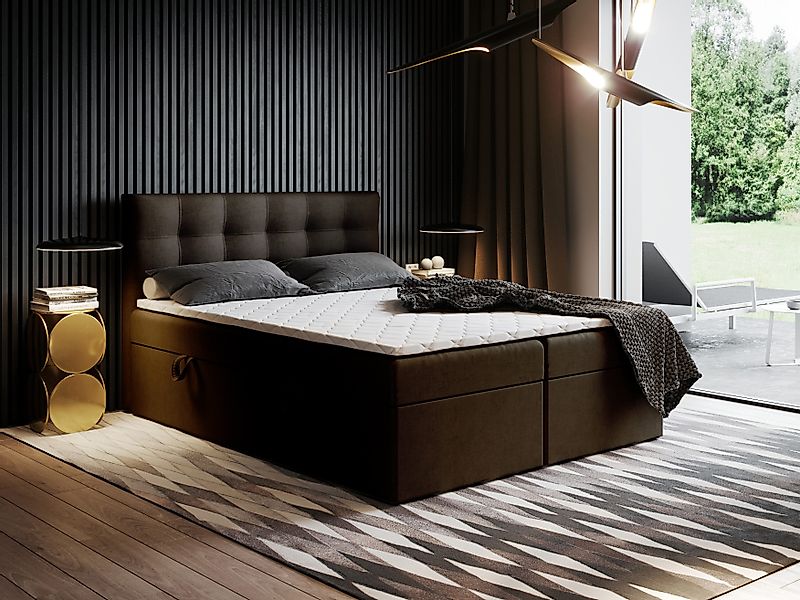 Godre Boxspringbett mit Bettkasten Ewora 160x200 günstig online kaufen