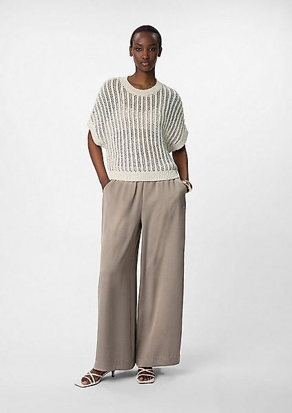 comma Chinos Hose Luftige Palazzo-Hose aus Satin mit weitem Bein günstig online kaufen