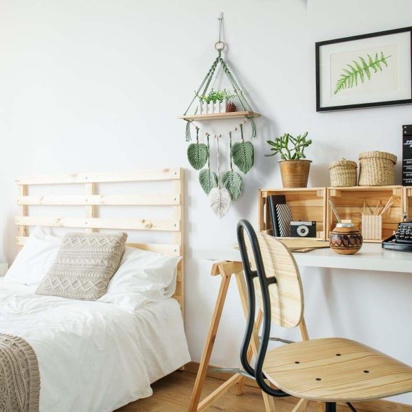 Coonoor Wanddekoobjekt Boho Makramee Holzregal & günstig online kaufen