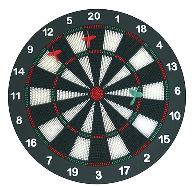 EDUPLAY Spielzeug-Gartenset Softdart mit 6 Pfeilen, Ø 40 cm günstig online kaufen