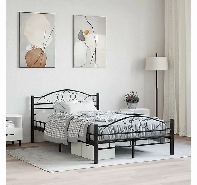 furnicato Bett Bettgestell Schwarz Stahl 120x200 cm günstig online kaufen