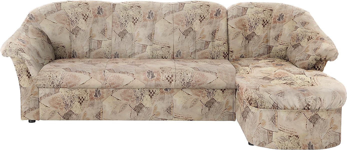 DOMO collection Ecksofa »Pegnitz, elegante Rückensteppung, kompakte Stellma günstig online kaufen