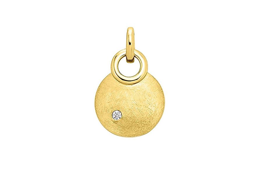 Orolino Kettenanhänger Gold 585 mattiert mit Brillant 0,02ct. günstig online kaufen
