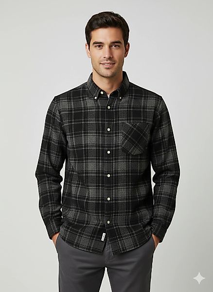 SELECTED HOMME Langarmhemd "SLHREGNOAH BRUSHED LS SHIRT D" günstig online kaufen