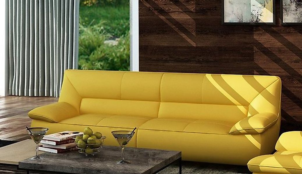 JVmoebel Sofa Graue Couch Polster 3 Sitzer Leder Sofas Couchen Sitz Design, günstig online kaufen