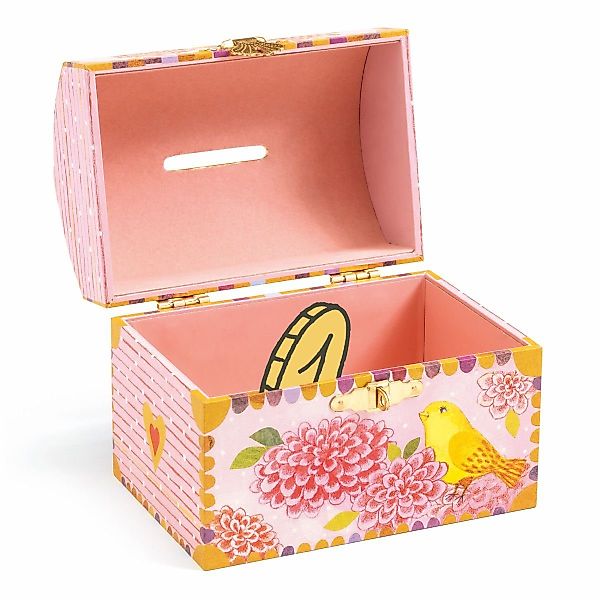DJECO Spardose Vögel mit Blumen Holzspardose günstig online kaufen