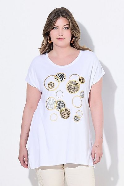 MIAMODA T-Shirt T-Shirt A-Linie Kreise mit Glitzer günstig online kaufen