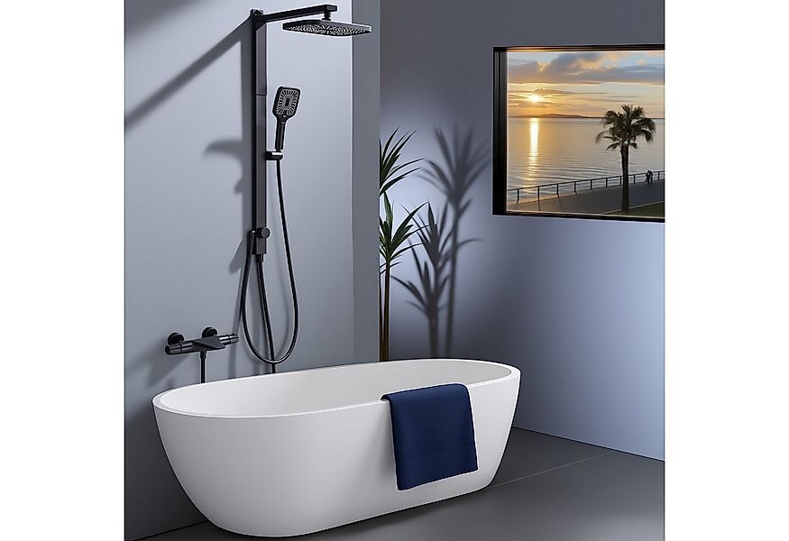 HOMELIVE Duschsystem mit Thermostat Duschset Regendusche,Handbrause mit 3 F günstig online kaufen