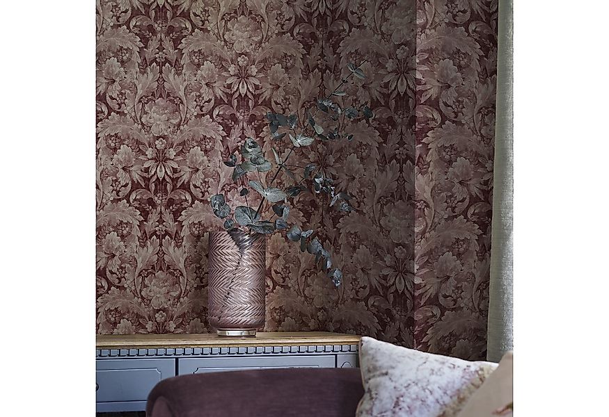 LAURA ASHLEY Vliestapete Apolline Blackberry, glatt, geblümt, (1 St), 10mx5 günstig online kaufen