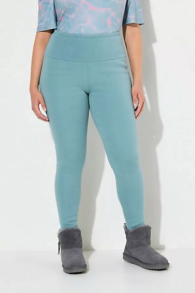 Ulla Popken Lederimitathose Leggings Webfellfutter extrawarm High Waist günstig online kaufen