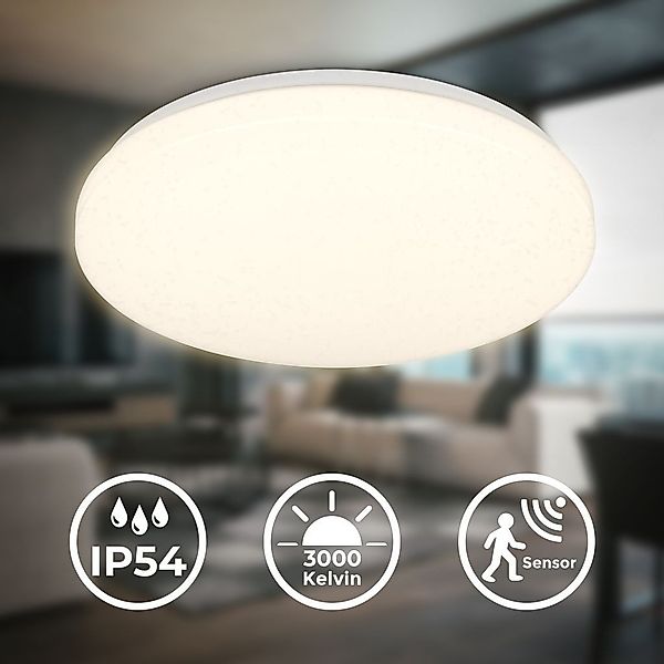 B.K.Licht LED Deckenleuchte LED Deckenlampe IP54 günstig online kaufen