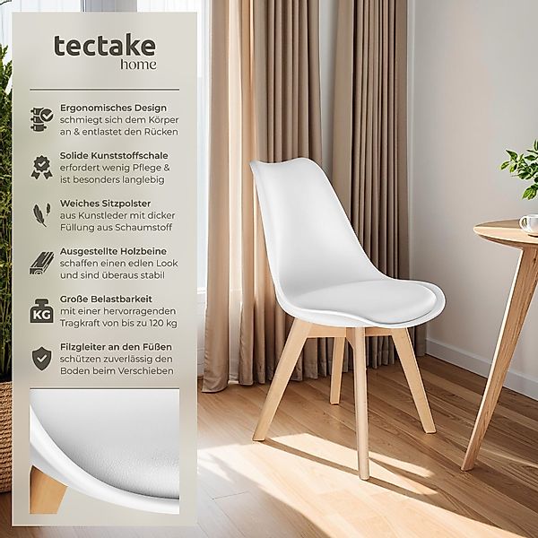 tectake Esszimmerstuhl Set Esszimmerstuhl (Set, 6 günstig online kaufen