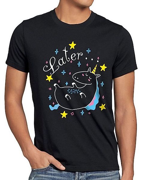 style3 T-Shirt Later Sleepy Unicorn Einhorn pferd fun funshirt do it später günstig online kaufen