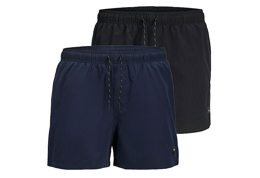 Jack & Jones Badeshorts Herren Badeshorts 2er Pack Polyester SWIM SHORTS günstig online kaufen