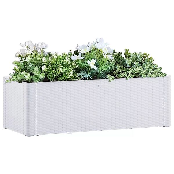 Garten-hochbeet Mit Selbstbewässerungssystem Weiß 100x43x33 Cm günstig online kaufen