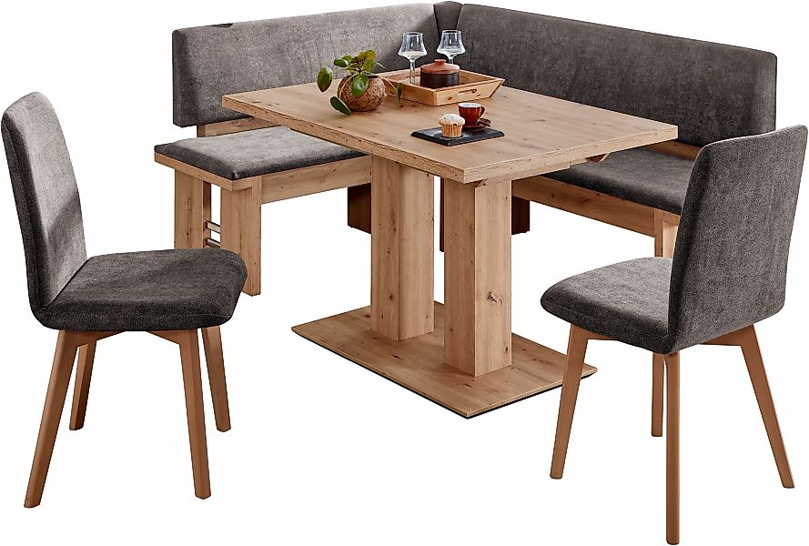 massivline&more Eckbankgruppe "Enns, Eckbank mit Tisch und Stühlen, Sitzeck günstig online kaufen