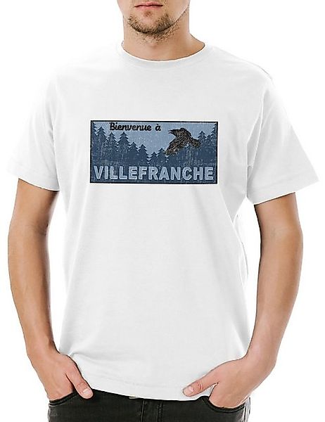 Urban Backwoods Print-Shirt Villefranche Road Sign Herren T-Shirt Black Str günstig online kaufen
