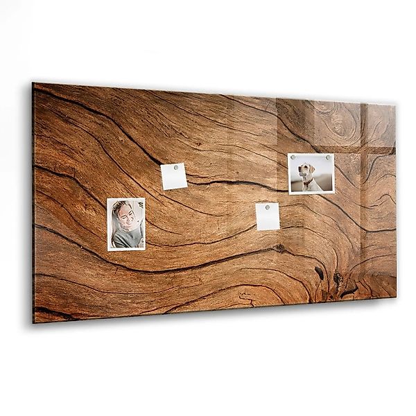 Tulup Schreib Magnettafel Altes Holz Magnettafel Wohnzimmer Glas 120x60 cm günstig online kaufen