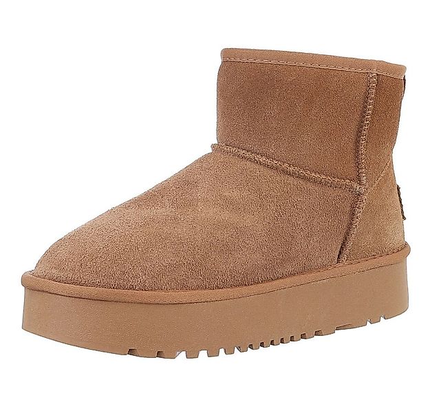 Ital-Design Echte Lederstiefel für Damen – Bequem und Stylish Snowboots (88 günstig online kaufen