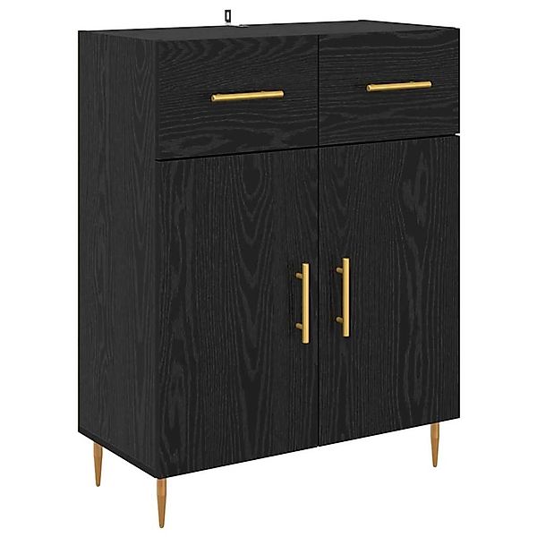 vidaXL Sideboard Schwarz Eichen-Optik 69,5 x 34 x 90 cm Holzwerkstoff 88226 günstig online kaufen