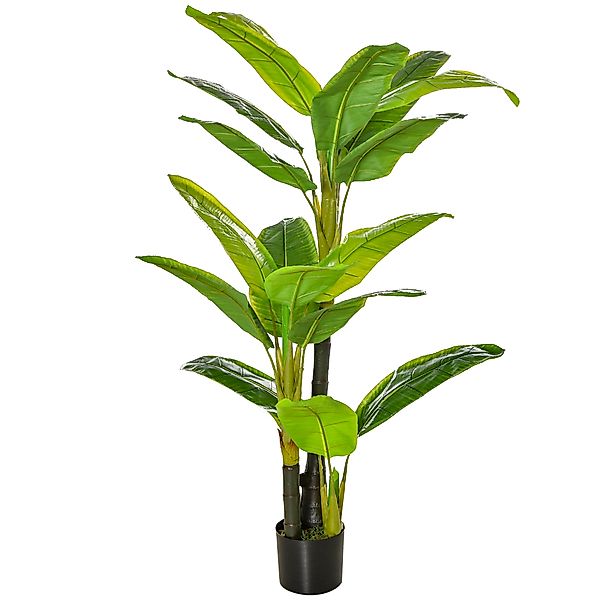 HOMCOM künstlicher Bananenbaum Dekorative Kunstpflanze 150 cm für Innen & A günstig online kaufen