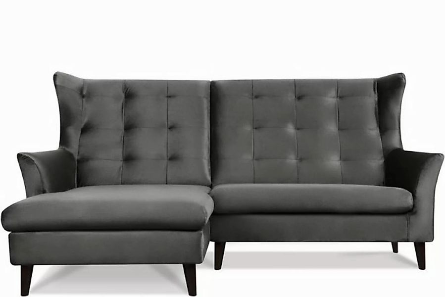 KONSIMO Ecksofa SALIS Ecksofa mit Armlehne, gewellte Feder und Schaumstoff günstig online kaufen