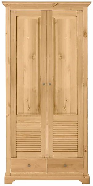 Home affaire Garderobenschrank "Ayanna", Breite 94 cm, 2-türig, aus massive günstig online kaufen