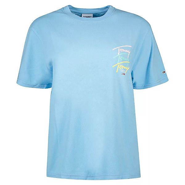 Tommy Jeans Repeat Script Kurzärmeliges T-shirt S Light Powdery Blue günstig online kaufen