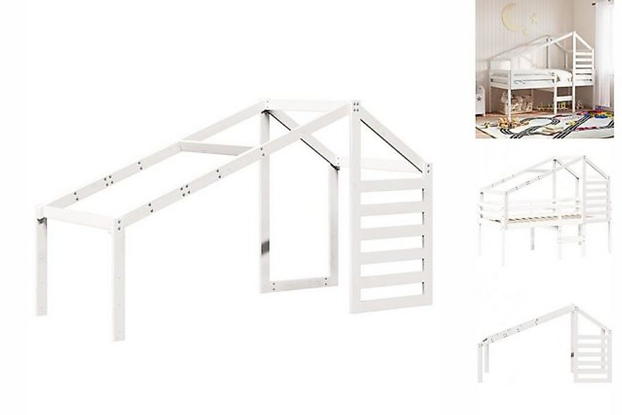 vidaXL Kinderbett Dach für Kinderbett Weiß 198x87x113 cm Massivholz Kiefer günstig online kaufen