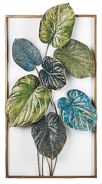 Kobolo Wandbild Wanddeko Metallbild - SILAS - Metall - grün gold günstig online kaufen