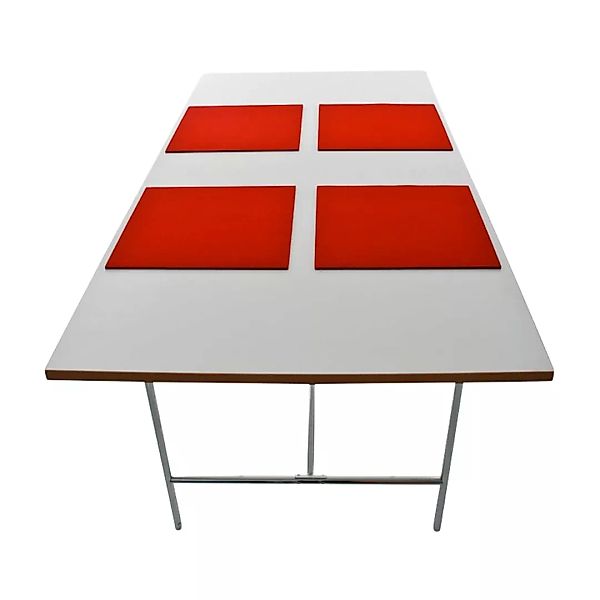 Hey-Sign - Tischset 4er Set quadratisch 40x40cm - rot/Filz in 5mm Stärke/Lx günstig online kaufen