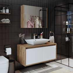 Roomart Badmöbel-Set ATL-3TLG-100, (Badezimmermöbel Set Unterschrank günstig online kaufen