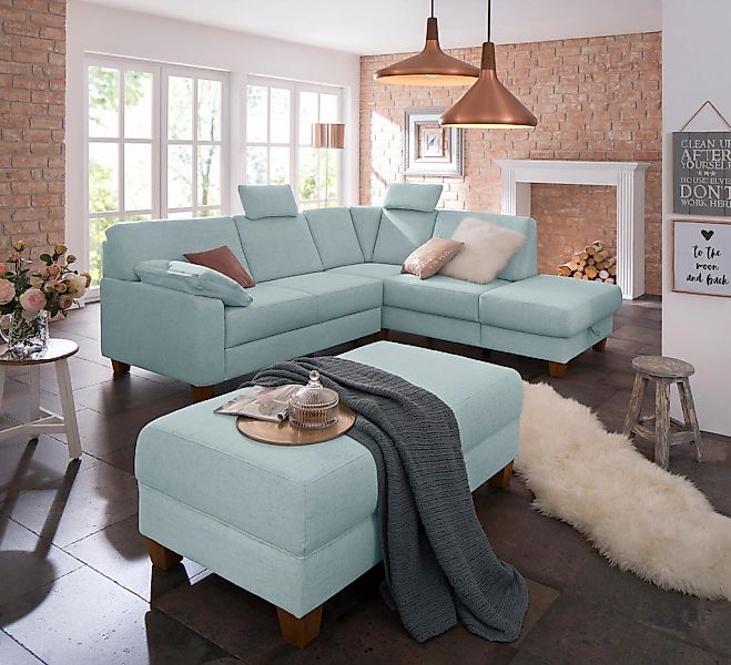 Home affaire Ecksofa »Belfort L-Form«, mit Federkern, wahlweise mit Bettfun günstig online kaufen